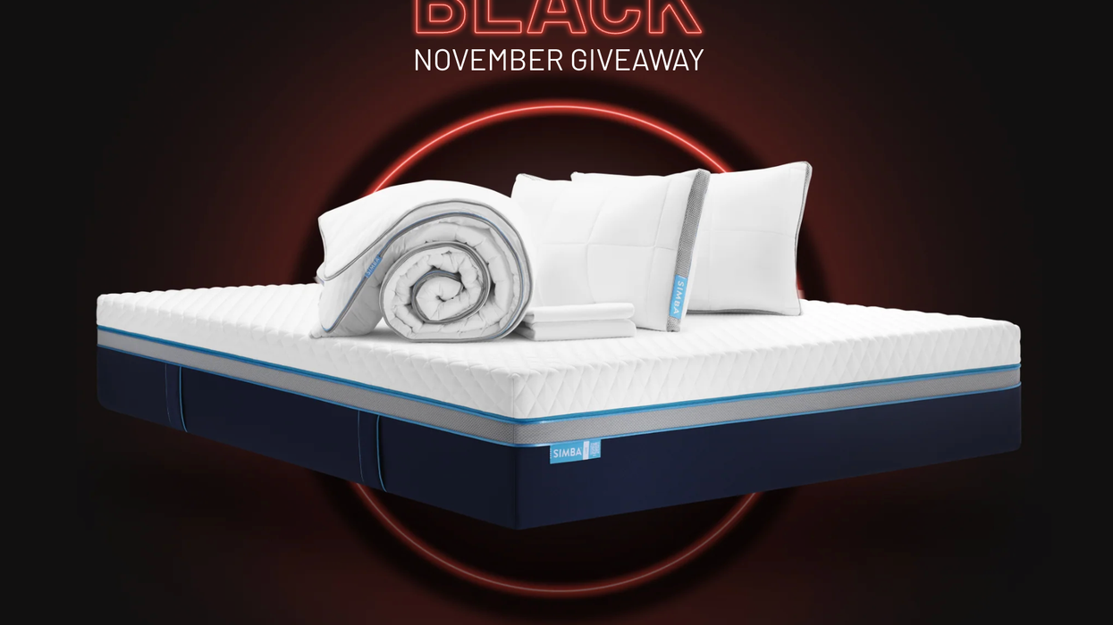 Simba Sleep mattress on red background