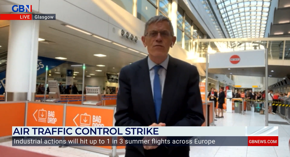 Simon Calder speaking to GB News from Glasgow airport