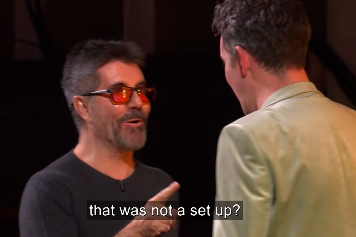 Simon Cowell and BGT contestant