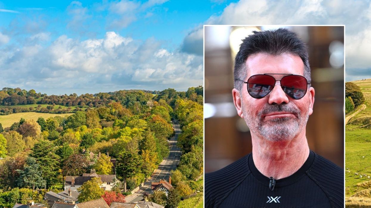 Simon cowell headshot and Cotswolds stock image
