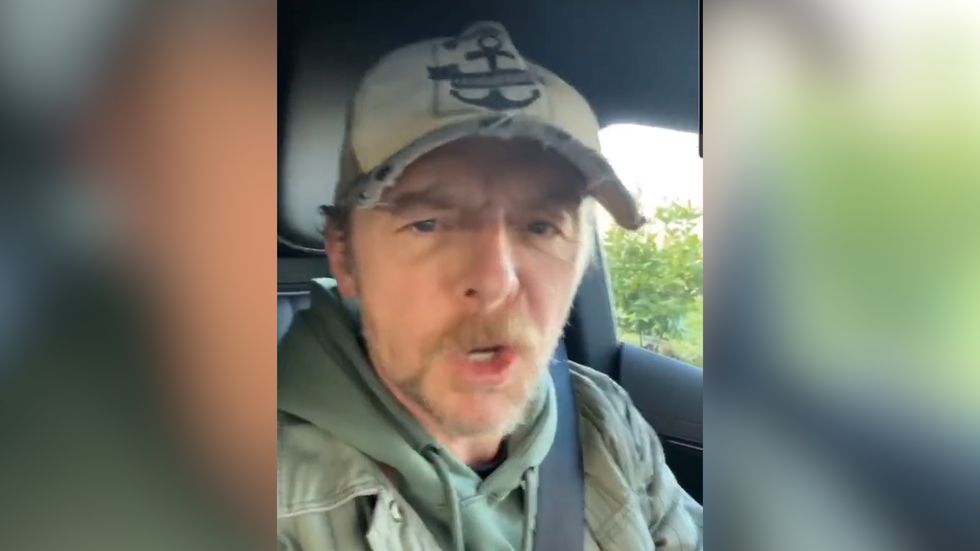 Simon Pegg criticised the Prime Minister on social media