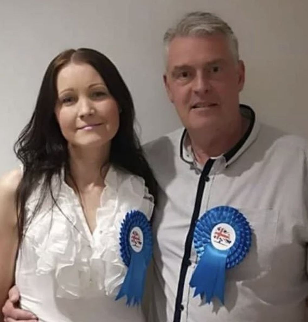 Sinead and Lee campaigning for the Conservative Party