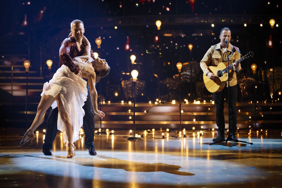 Singer James Morrison and dancers Jowita Przystal and Neil Jones