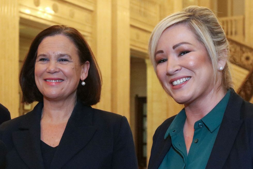 Sinn Fein deputy leader Michelle O'Neill (right) is expected to become Northern Ireland's first nationalist First Minister