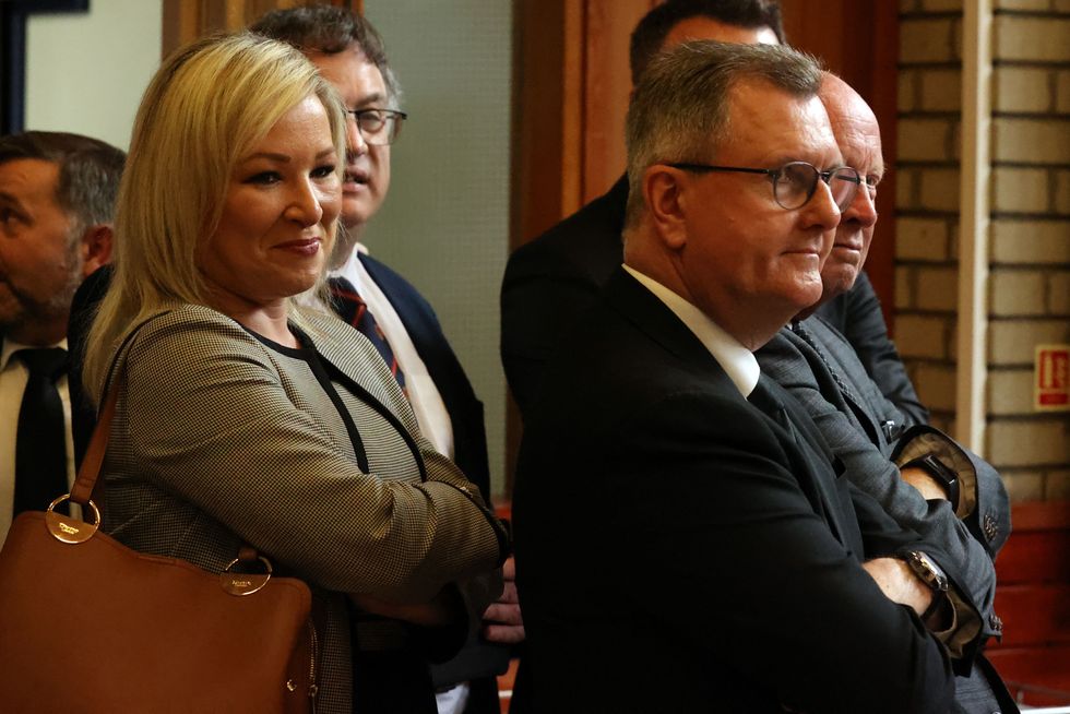 Sinn Fein Vice-President Michelle O'Neill and DUP leader Sir Jeffrey Donaldson