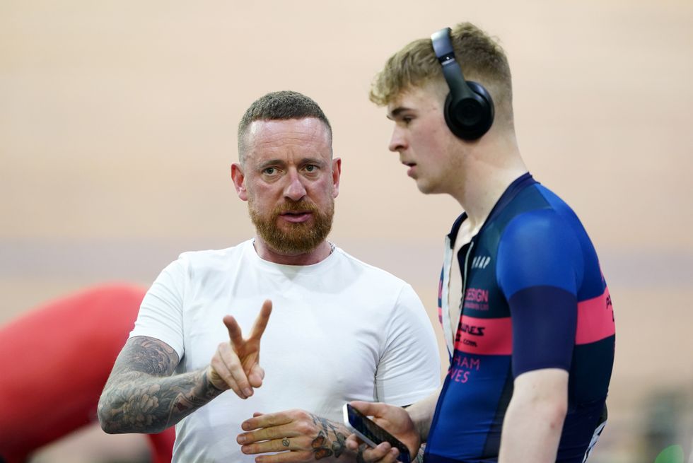 Sir Bradley Wiggins and son Ben