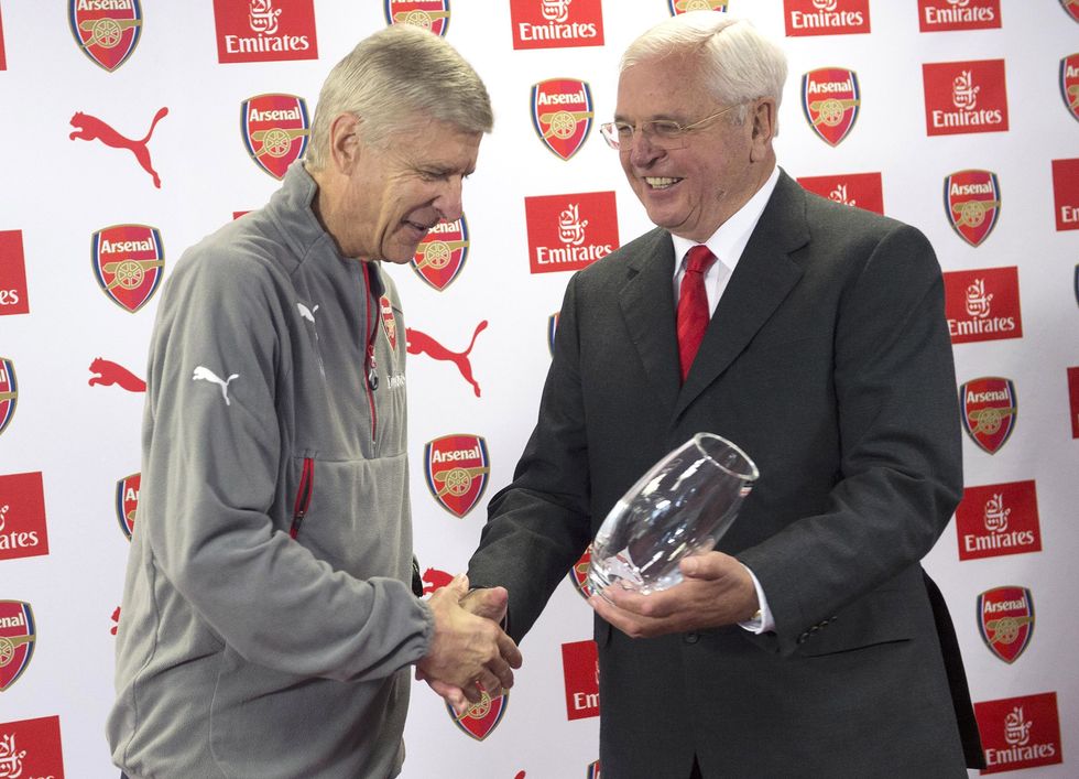 Sir Chips Keswick was Arsenal chairman during Arsene Wenger's final years in charge