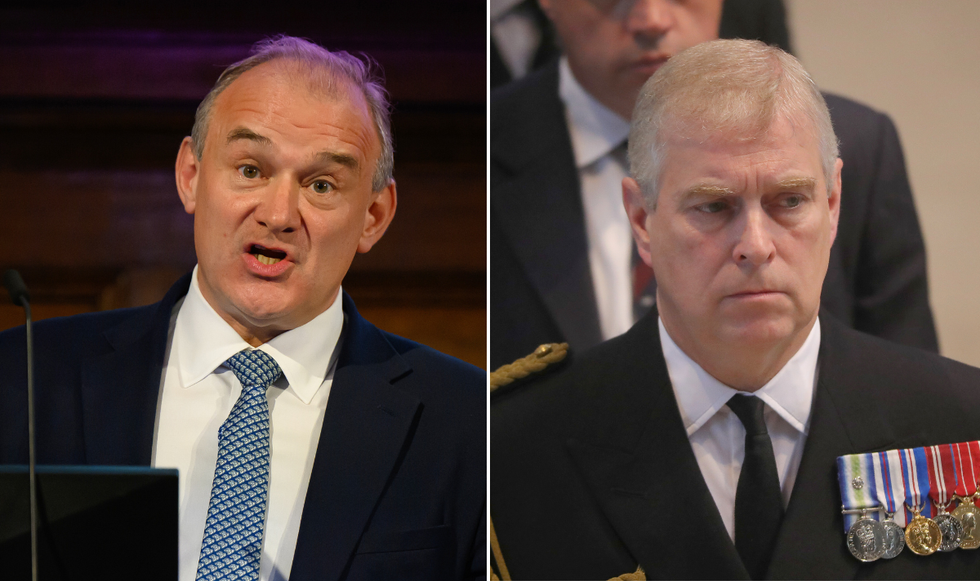 Sir Ed Davey and Prince Andrew