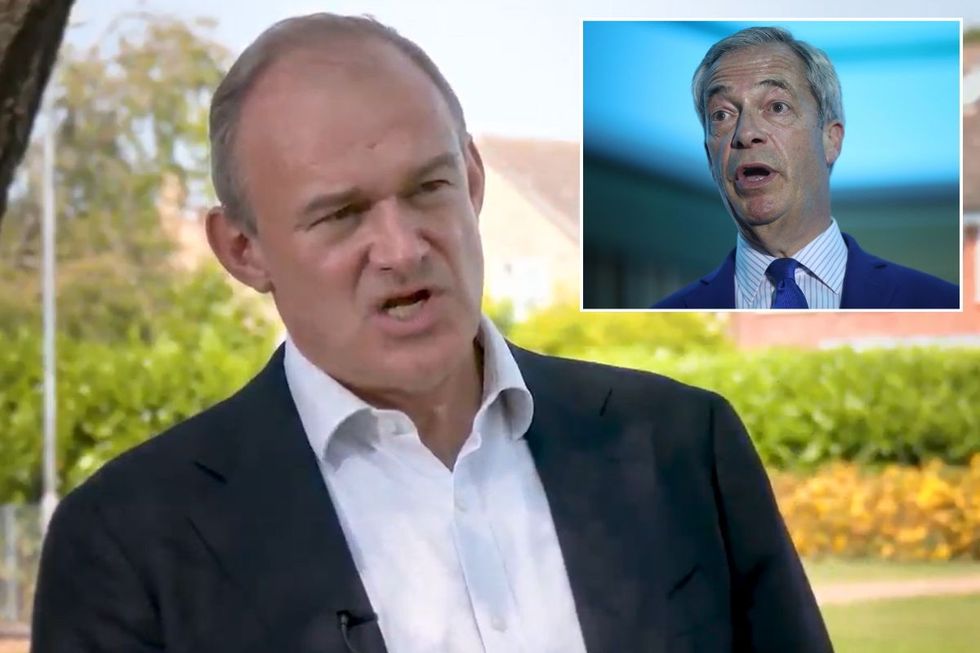 Sir Ed Davey claims Nigel Farage 'keeps misleading people'