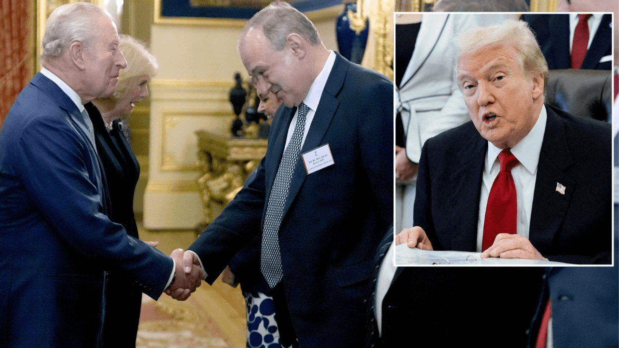 Sir Ed Davey, King Charles and Donald Trump