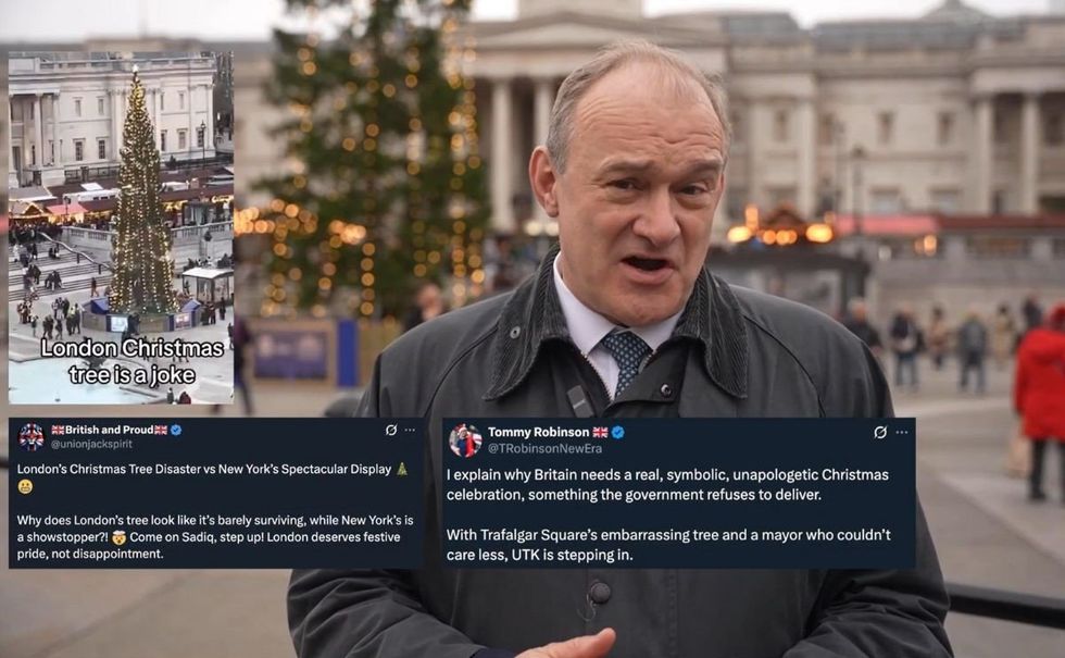 Sir Ed Davey singled out three social media posts, including one from Tommy Robinson