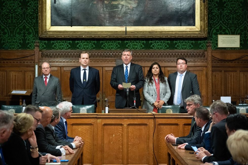 Sir Graham Brady addresses the 1922 Committee of backbench Tory MPs