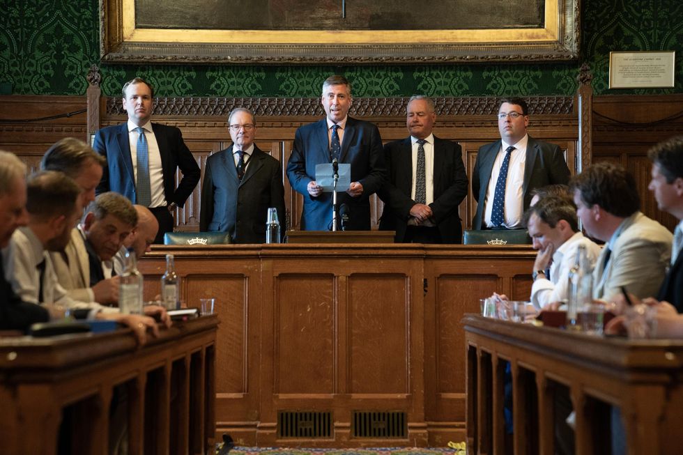 Sir Graham Brady (third from left)