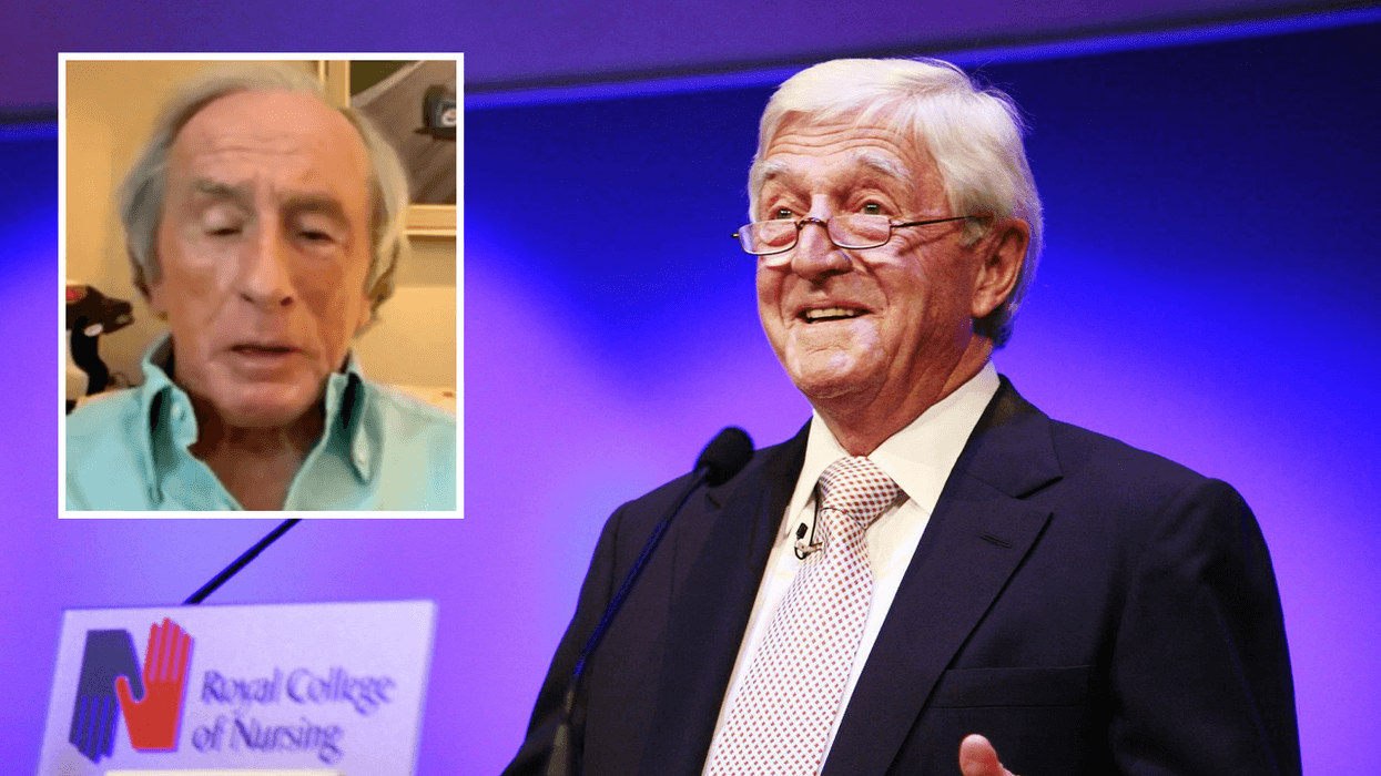 Sir Jackie Stewart (left) and Sir Michael Parkinson (right)