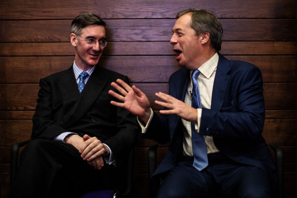 Sir Jacob Rees-Mogg and Nigel Farage have been political friends for some time