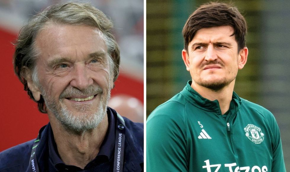 Sir Jim Ratcliffe and Harry Maguire