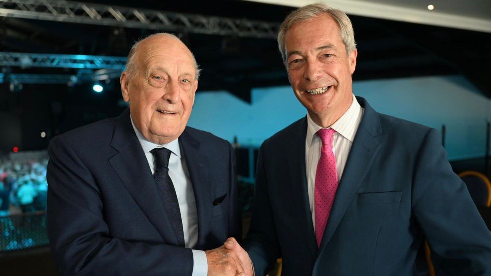 Sir John Hall and Nigel Farage