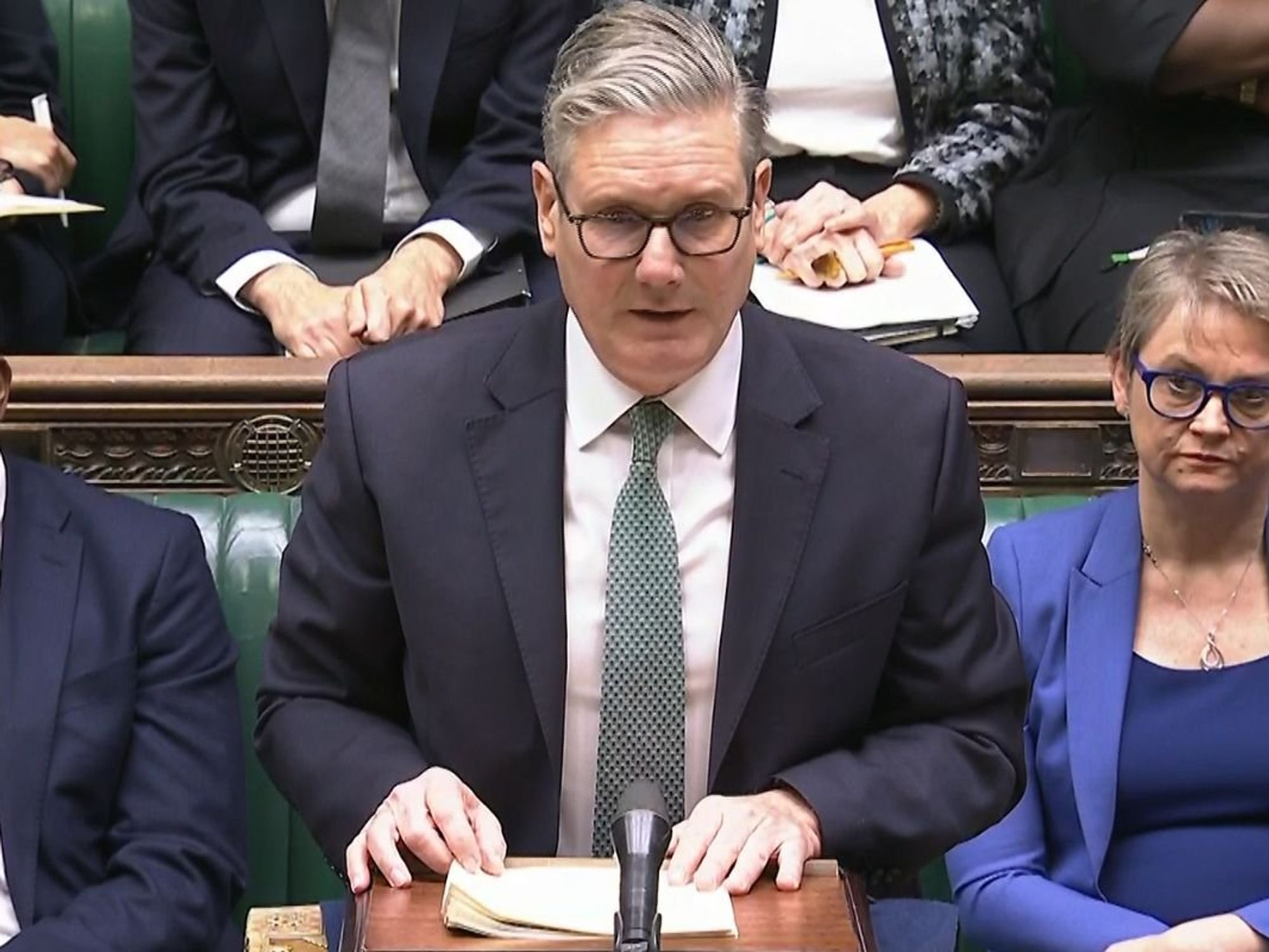 Sir Keir Starmer addresses MPs in the House of Commons