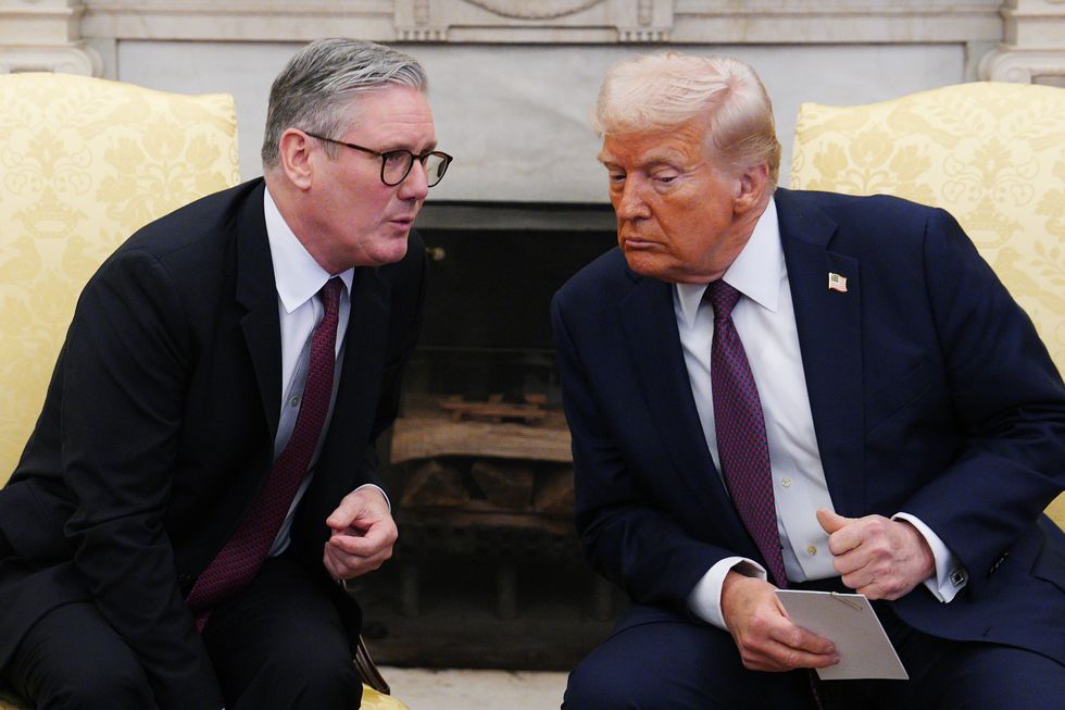 Sir Keir Starmer alongside Donald Trump