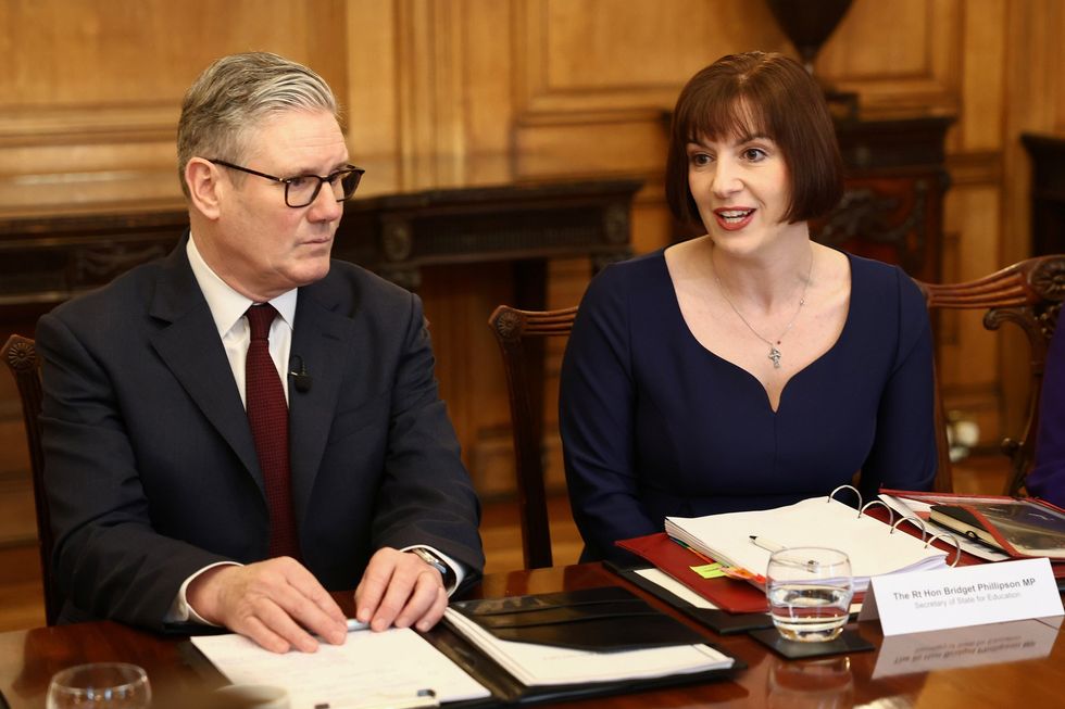 Sir Keir Starmer alongside Education Secretary Bridget Phillipson