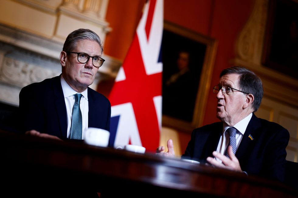 Sir Keir Starmer alongside ex-Nato chief Lord Robertson