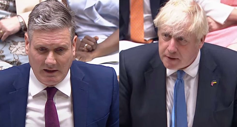 Sir Keir Starmer and Boris Johnson faced off in PMQs