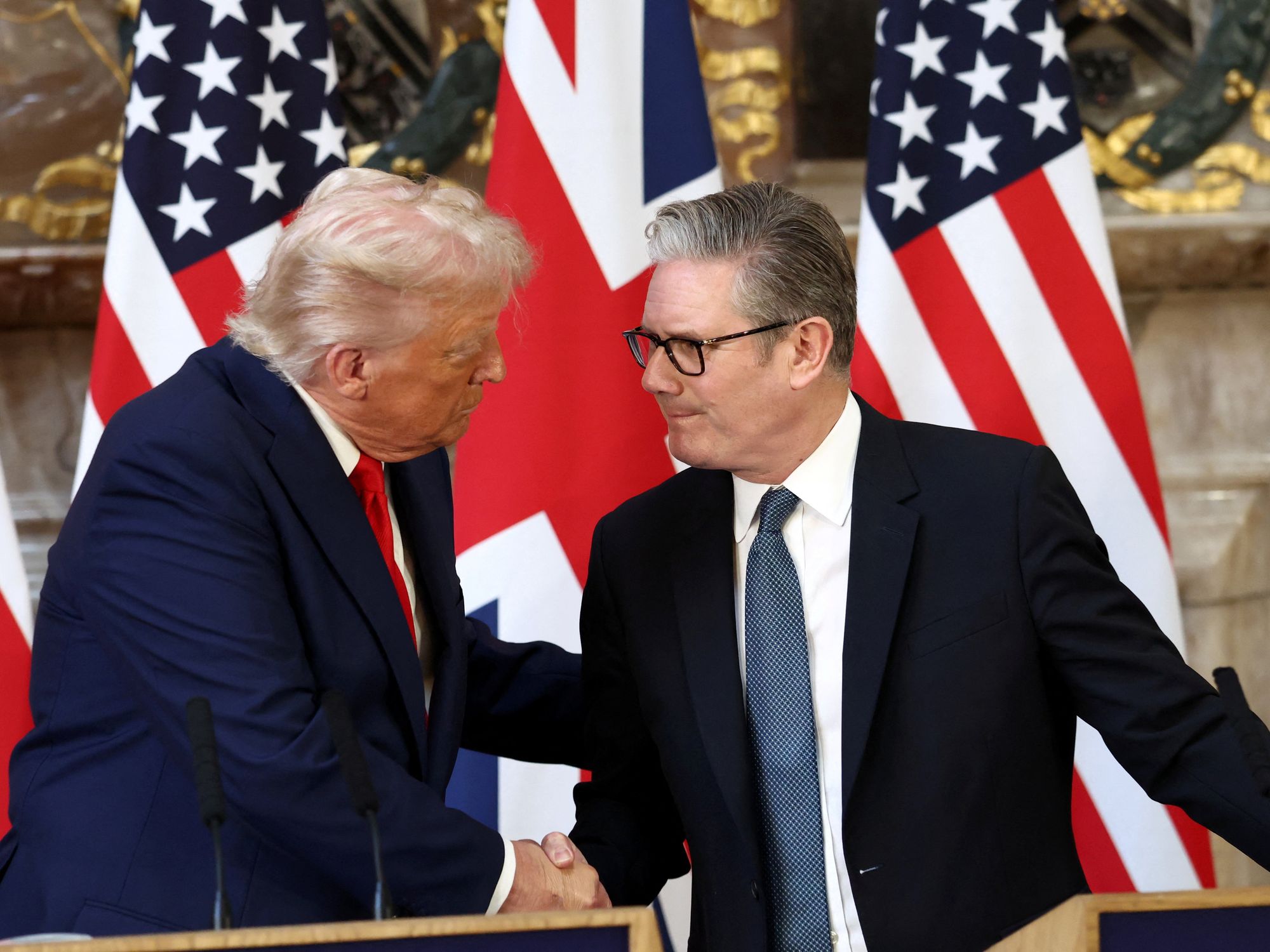 Sir Keir Starmer and Donald Trump