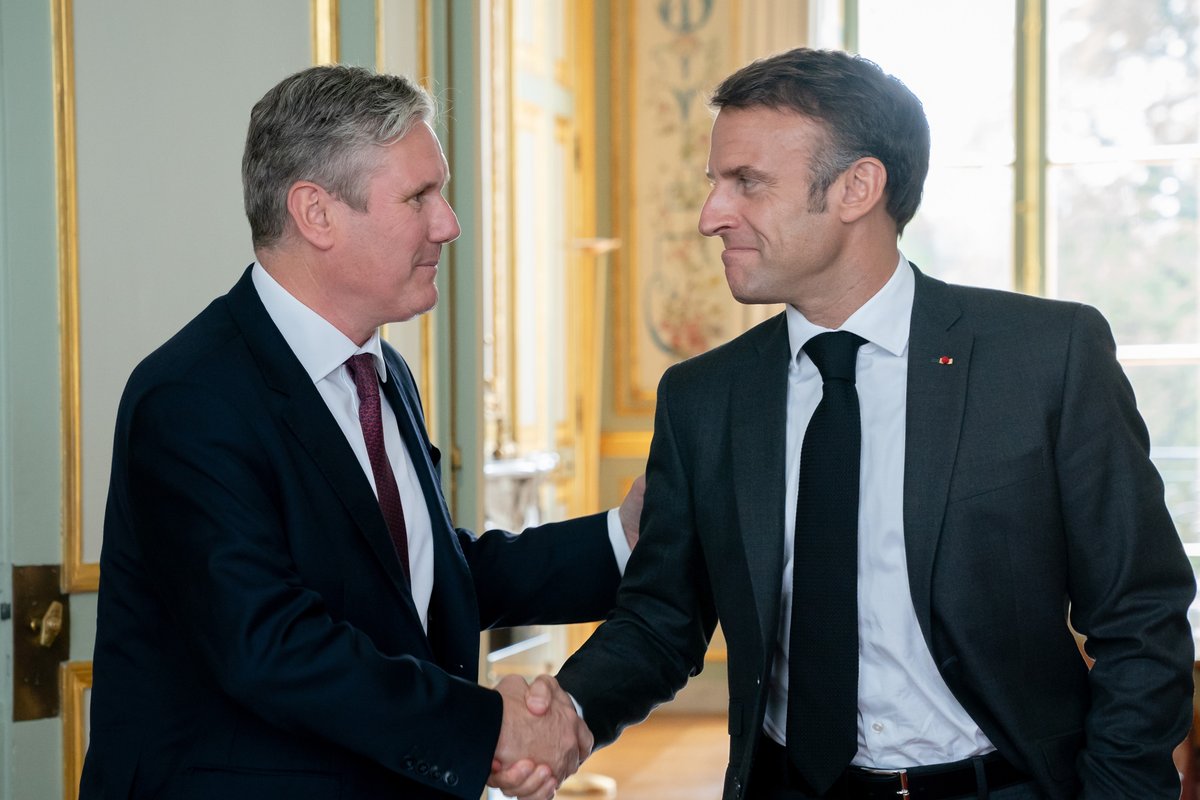 Sir Keir Starmer and Emmanuel Macron