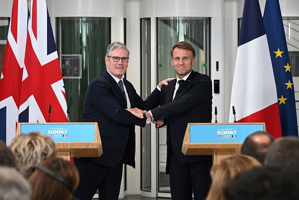 Sir Keir Starmer and Emmanuel Macron