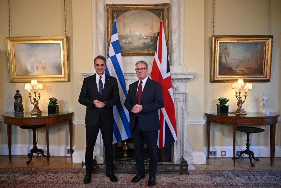 Sir Keir Starmer and Greece's Prime Minister Kyriakos Mitsotakis
