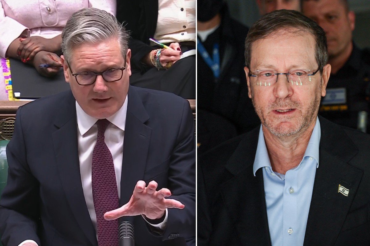 Sir Keir Starmer and Isaac Herzog