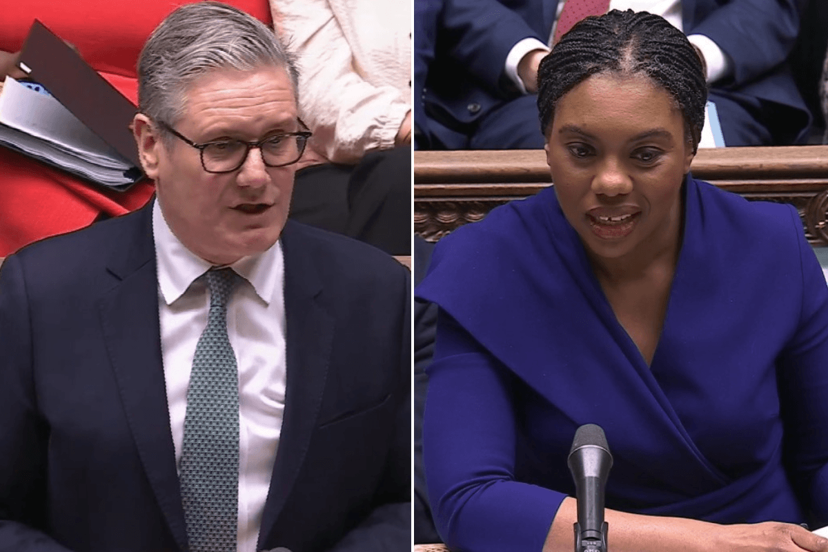 Sir Keir Starmer and Kemi Badenoch during PMQs