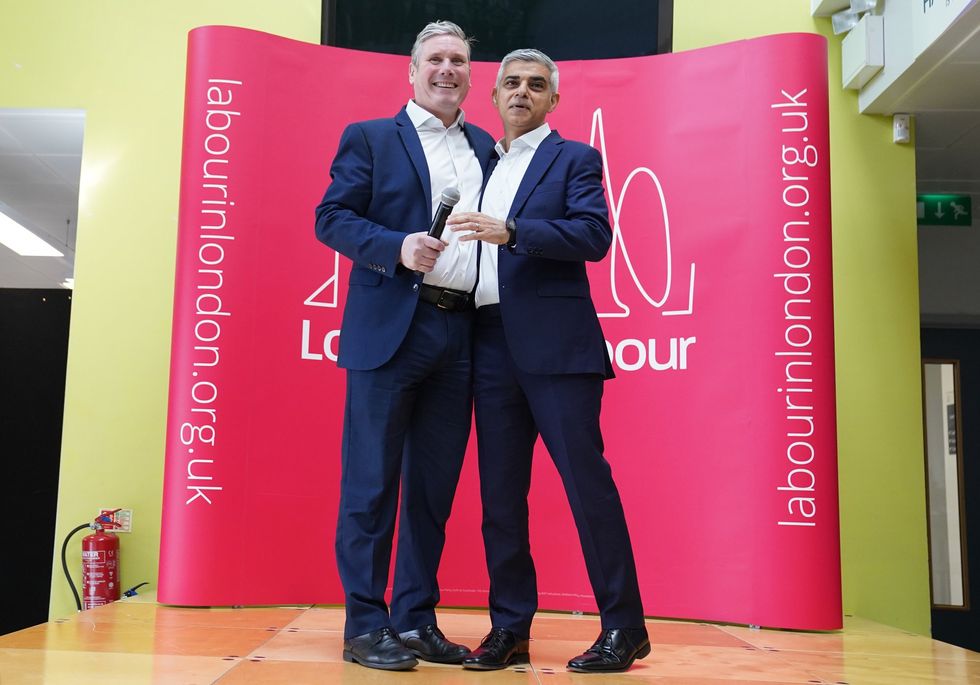 Sir Keir Starmer and Sadiq Khan local election launch April 2022