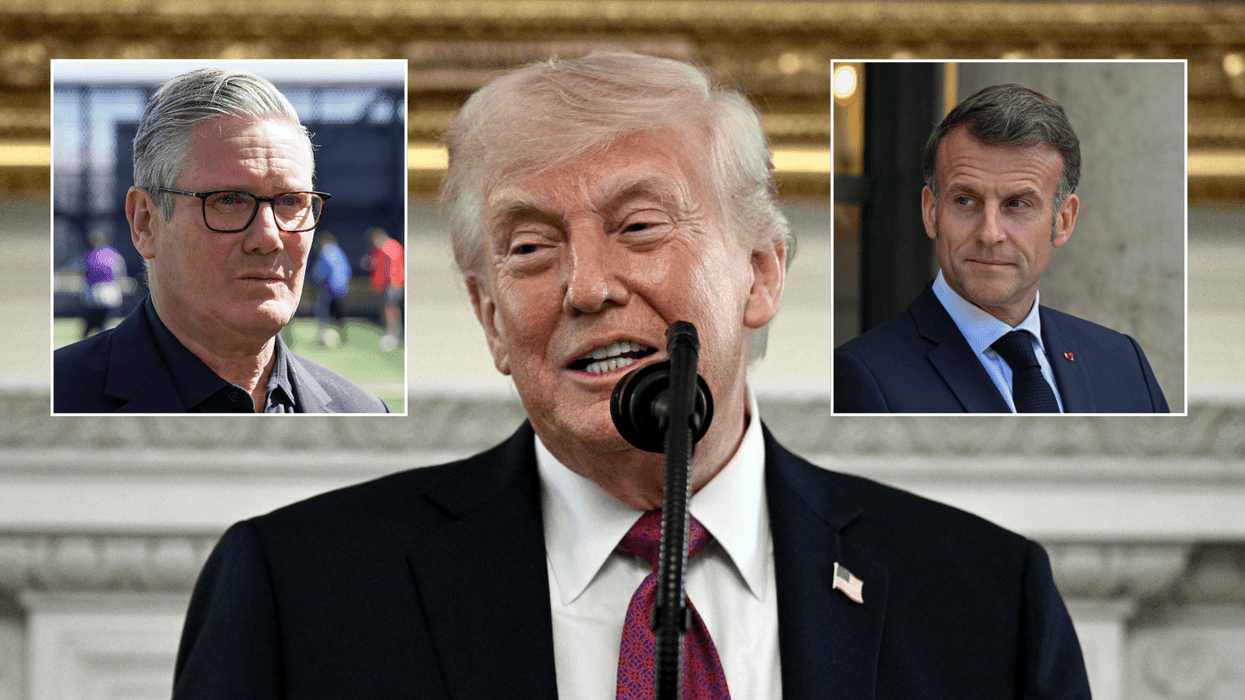 Sir Keir Starmer, Donald Trump, Emmanuel Macron