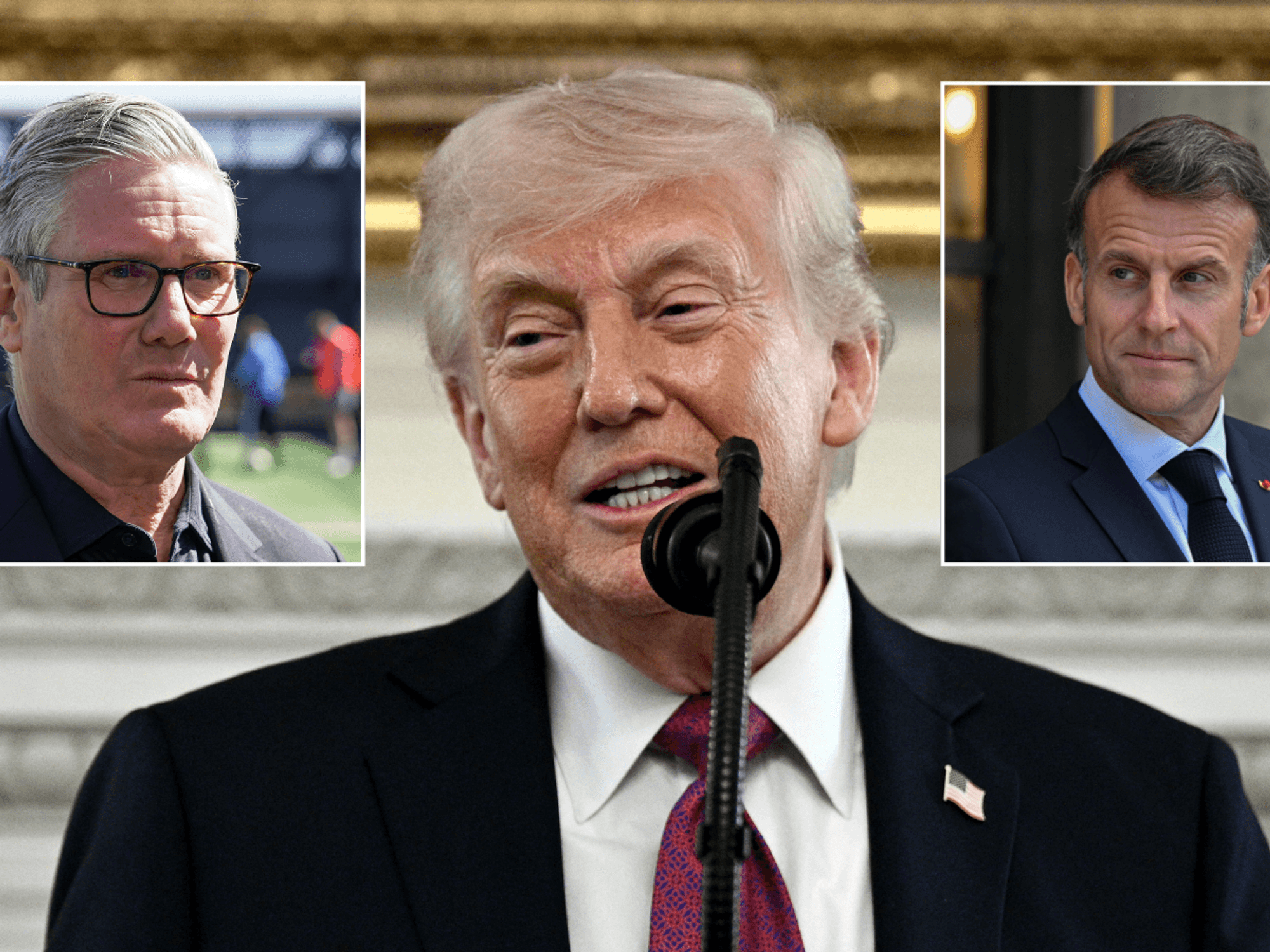 Sir Keir Starmer, Donald Trump, Emmanuel Macron