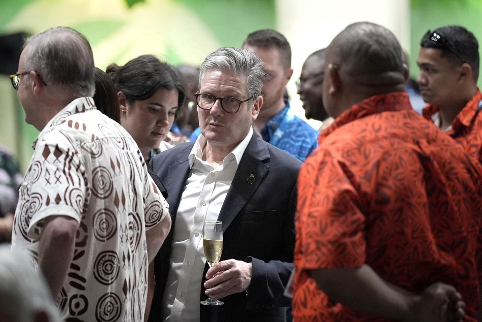 Sir Keir Starmer during his visit to Samoa