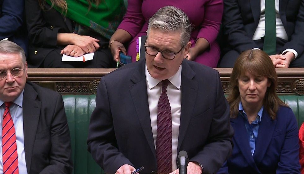 Sir Keir Starmer during PMQs