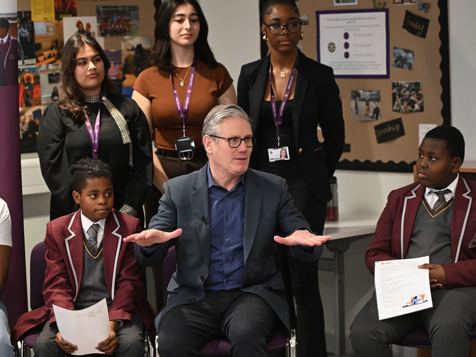 Sir Keir Starmer embarks on a visit to St Mary Magdalene school in London to meet with young people to discuss issues surrounding violence against women and girls