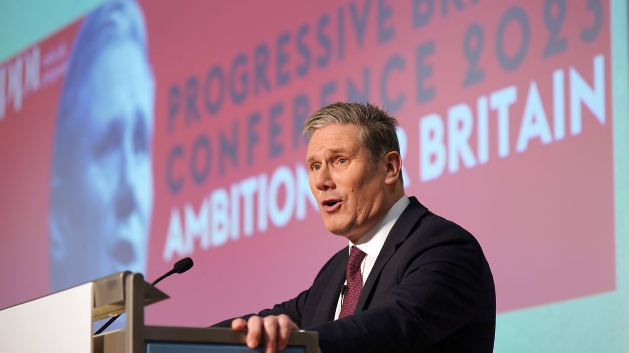 Sir Keir Starmer giving a speech