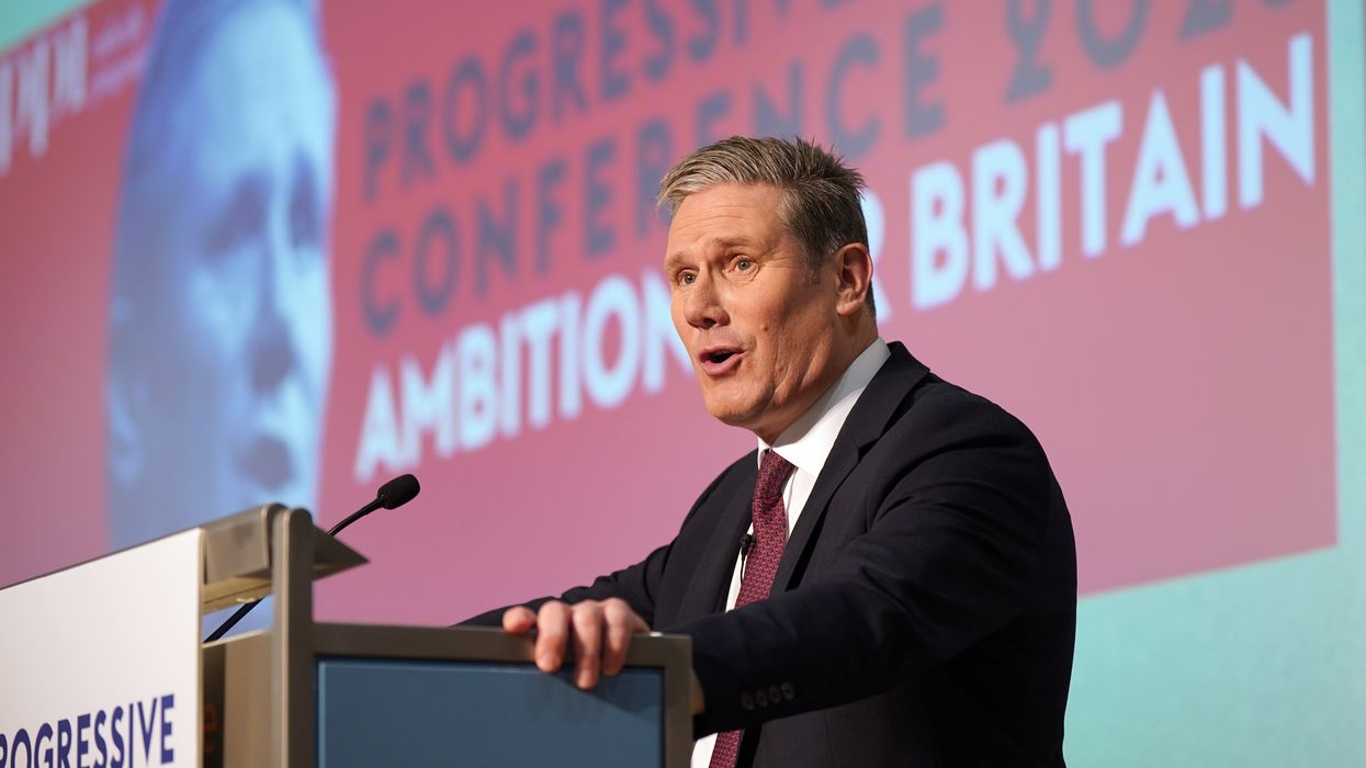 Sir Keir Starmer giving a speech