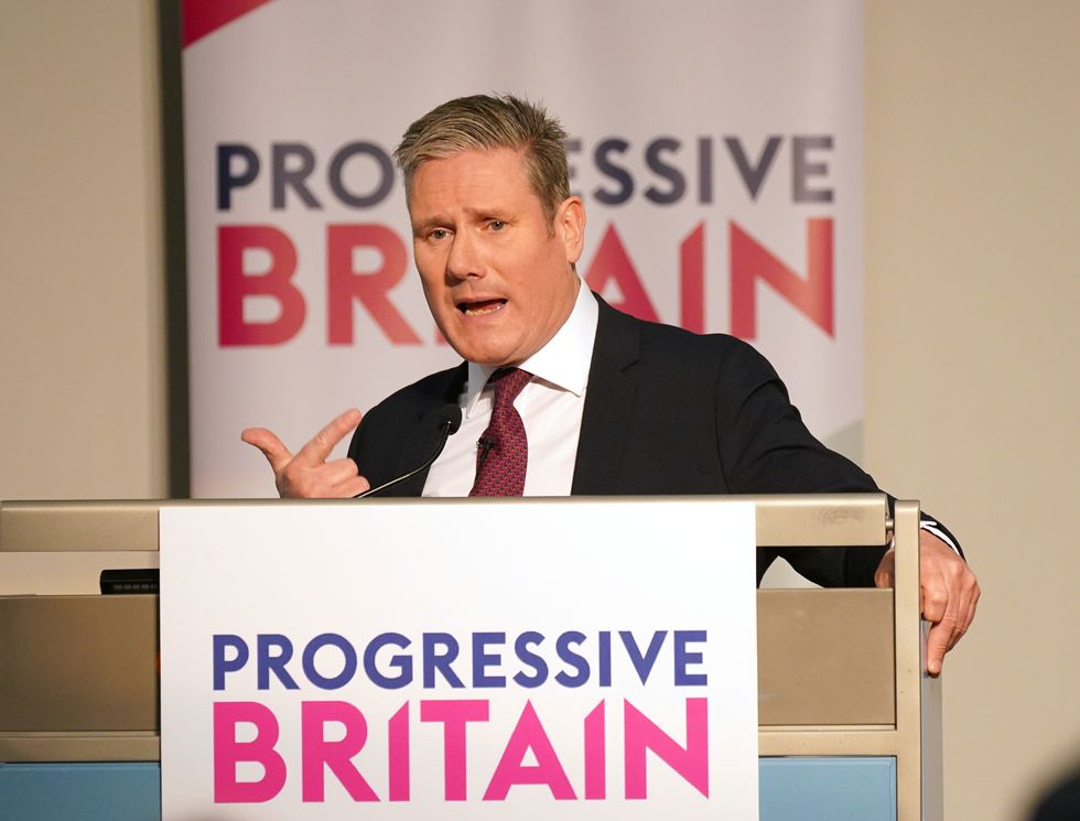 Sir Keir Starmer giving a speech
