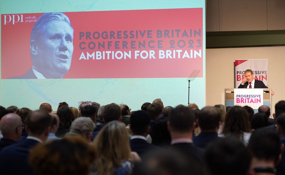 Sir Keir Starmer giving a speech