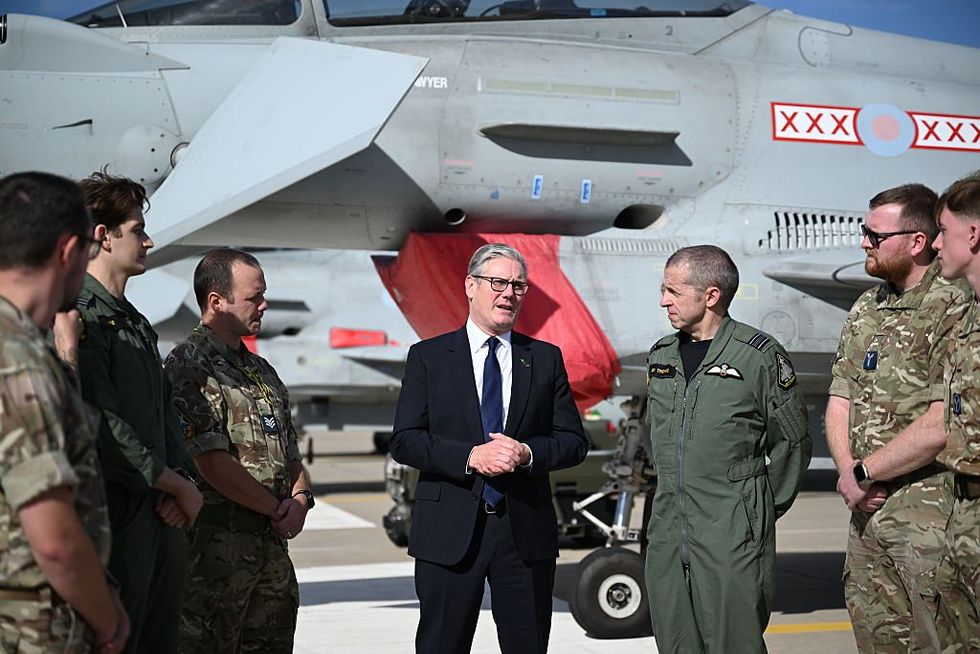 Sir Keir Starmer inspects RAF Typhoons