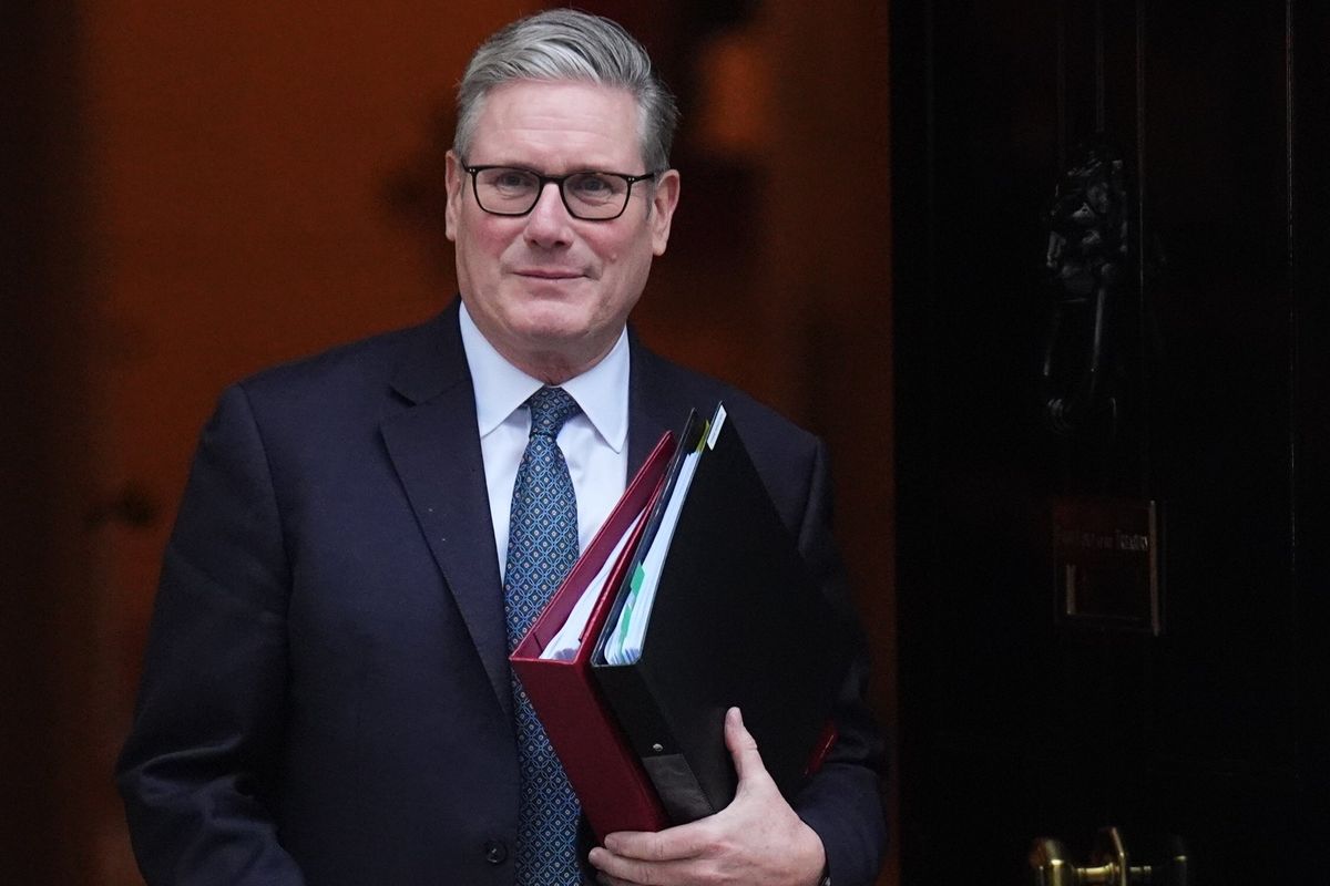 Sir Keir Starmer leaving No10 on his way to PMQs