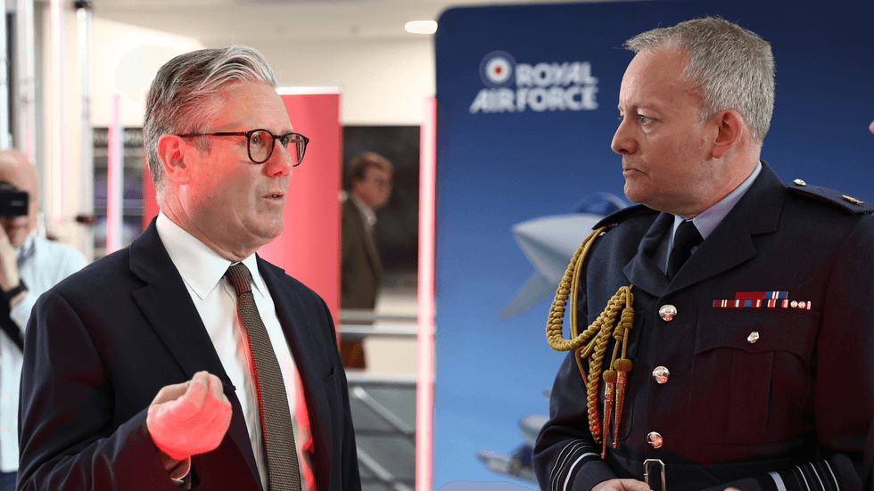 Sir Keir Starmer (left) with Air Chief Marshal Sir Richard Knighton (right)