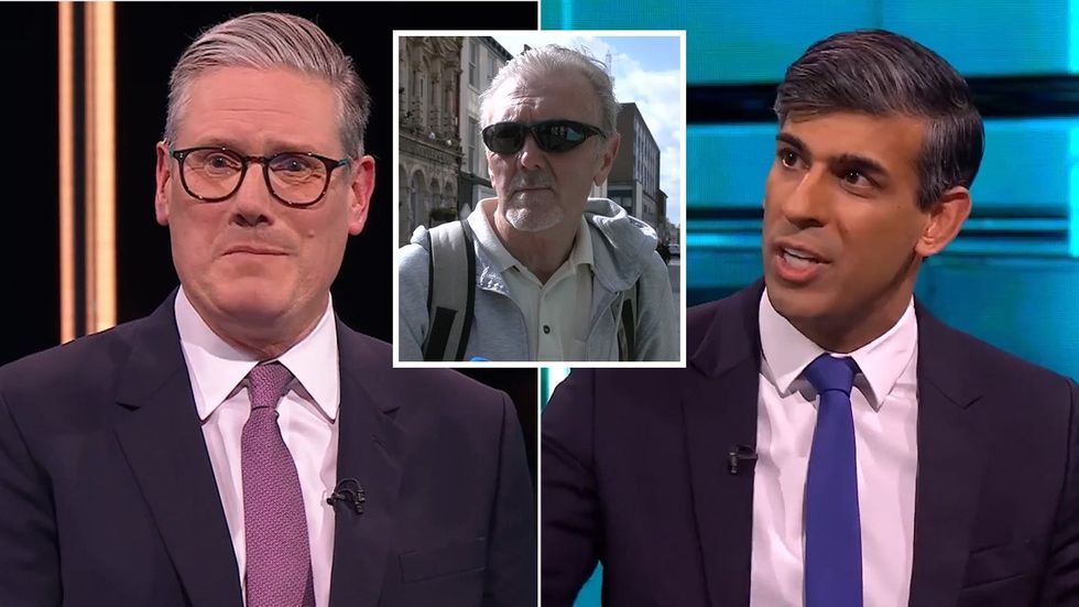 Sir Keir Starmer, Rishi Sunak and Hull resident