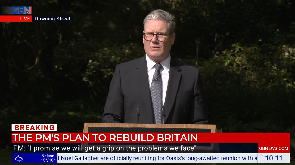 Sir Keir Starmer rose garden address