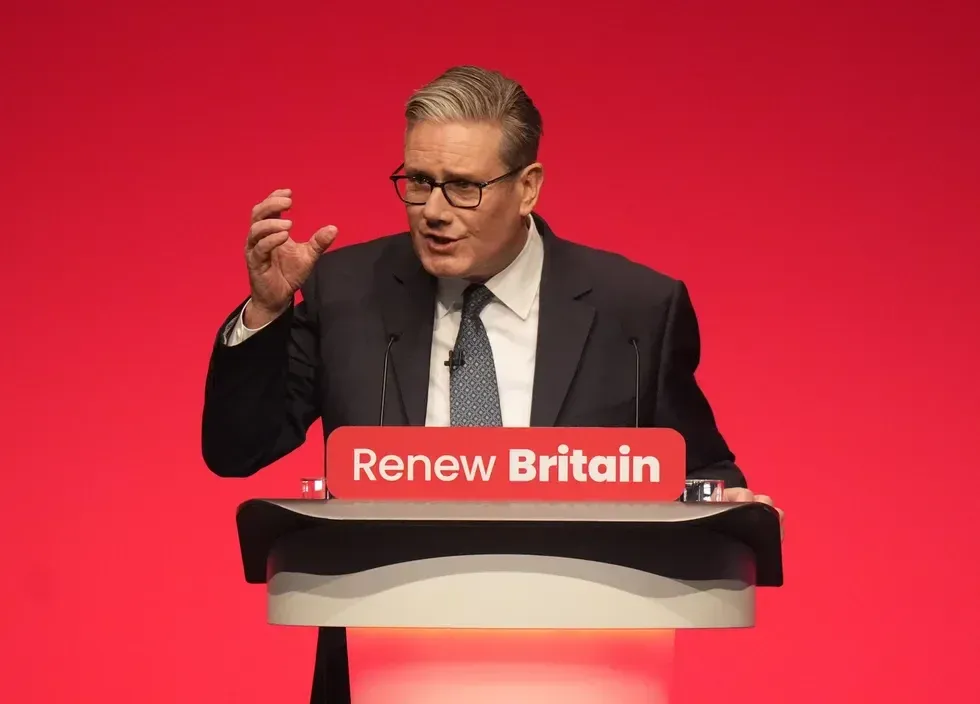 Sir Keir Starmer speaking at the Labour conference 2025
