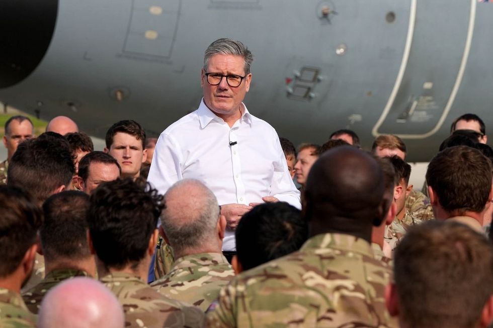 Sir Keir Starmer visiting RAF Akrotiri