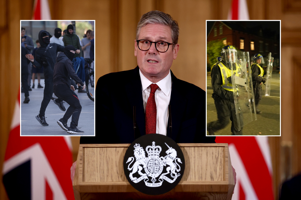 Sir Keir Starmer will work from Downing Street to combat the riots across the country\u200b